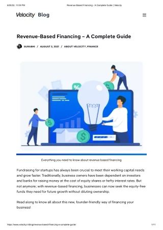 Revenue Based Financing - A Complete Guide