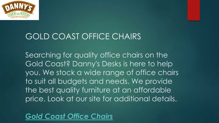 gold coast office chairs