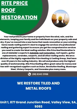 rite price roof restoration