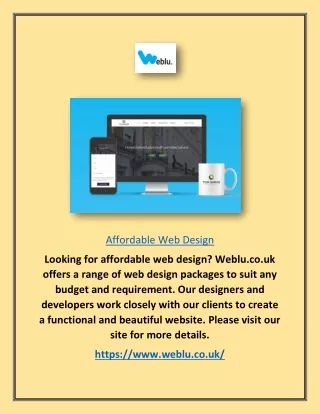 affordable web design
