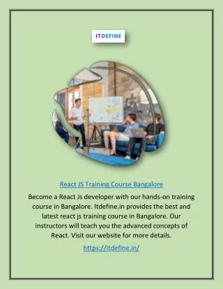 react js training course bangalore