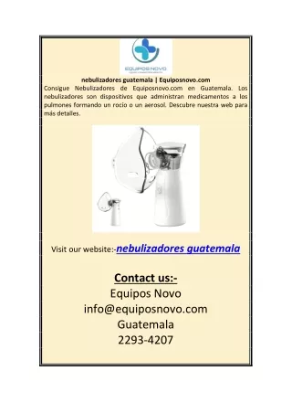 nebulizadores guatemala | Equiposnovo.com