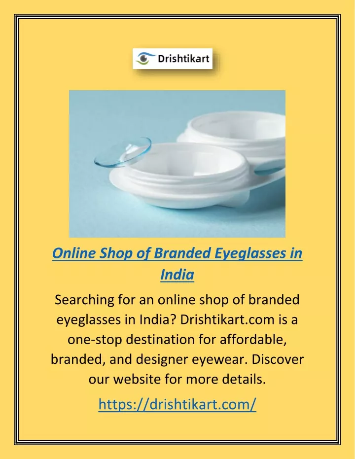 online shop of branded eyeglasses in india