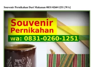 souvenir pernikahan dari makanan 0831 0260 1251 wa