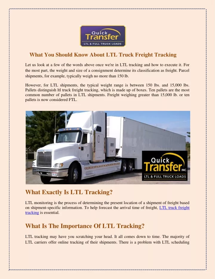what you should know about ltl truck freight