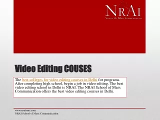 video editing couses