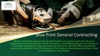 blue print general contracting