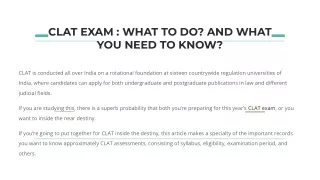 CLAT EXAM _ WHAT TO DO_ AND WHAT YOU NEED TO KNOW_