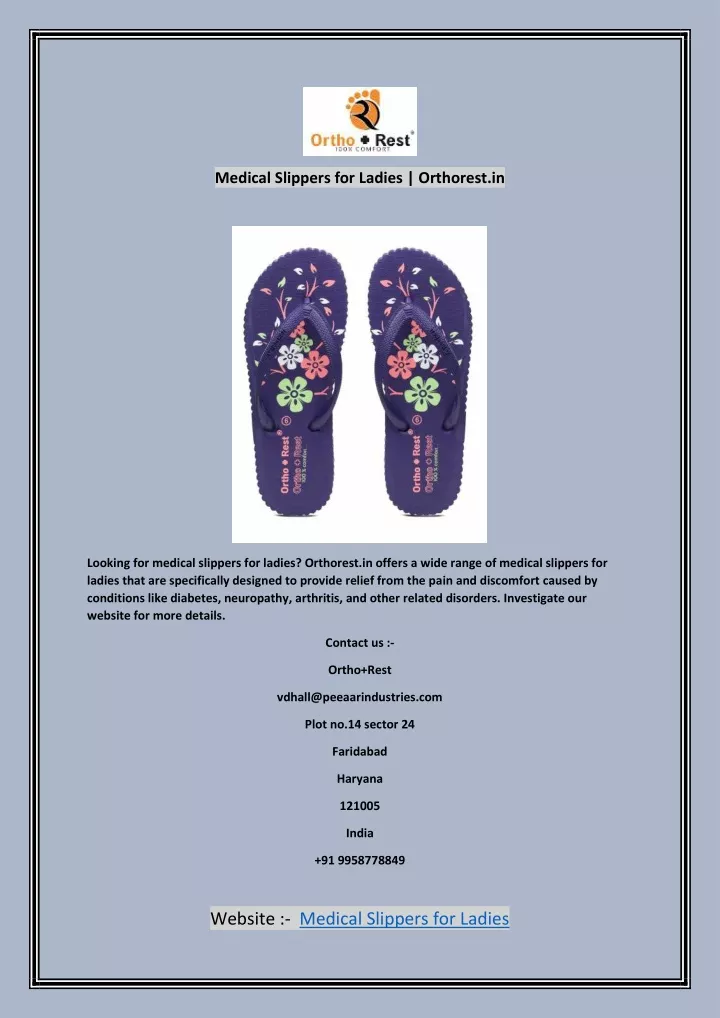 medical slippers for ladies orthorest in