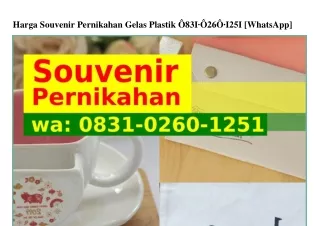 harga souvenir pernikahan gelas plastik