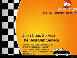 doon cabs service the best cab service