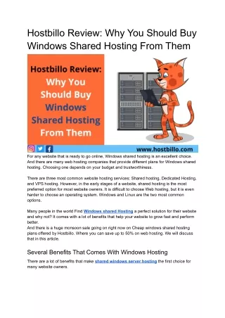 hostbillo review why you should buy windows