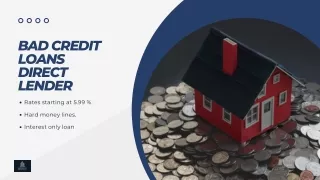 Bad Credit Loans Direct Lender