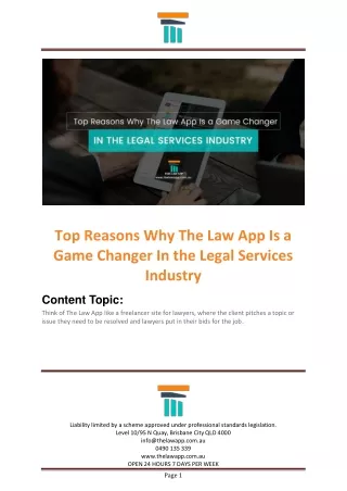Top Reasons Why The Law App Is a Game Changer In the Legal Services Industry