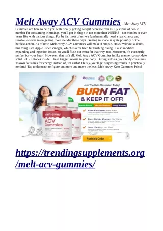 melt away acv gummies melt away acv gummies