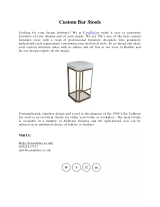 custom bar stools