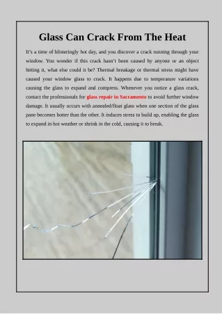 glass can crack from the heat