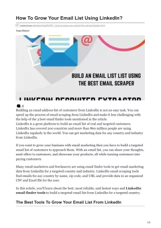 how to grow your email list using linkedin