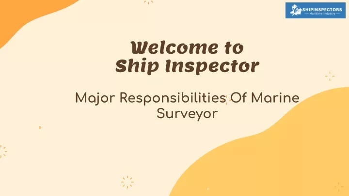 welcome to ship inspector