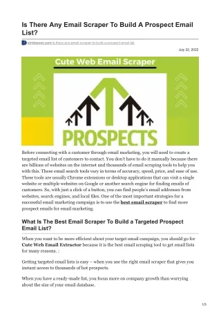 is there any email scraper to build a prospect