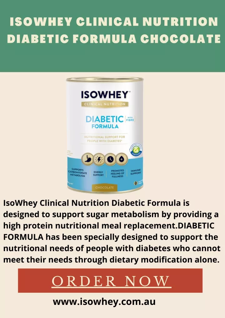 isowhey clinical nutrition diabetic formula