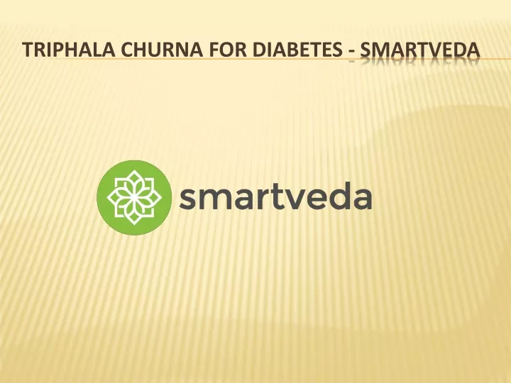 triphala churna for diabetes smartveda