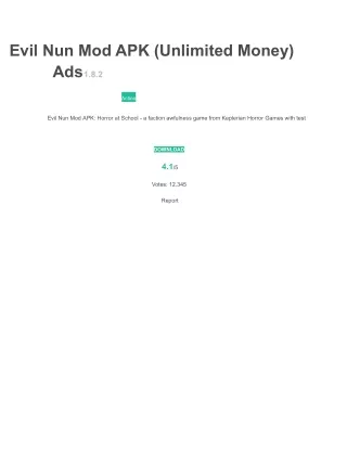 evil nun mod apk unlimited money ads 1 8 2