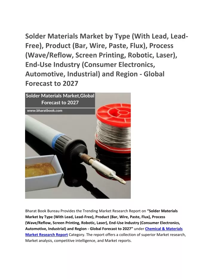 solder materials market by type with lead lead