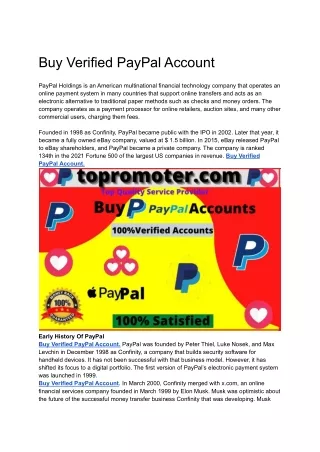 buy verified paypal account