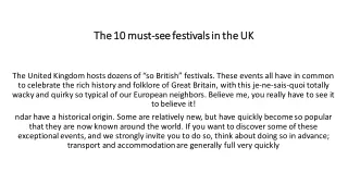 the 10 must the 10 must see festivals
