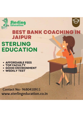 Top Bank Coaching in Jaipur Sterling Education