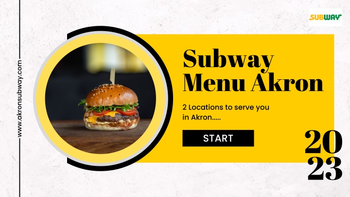 subway menu akron