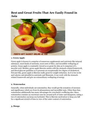 best and great fruits that are easily found