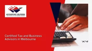 Certified Tax and Business Advisors in Melbourne