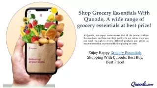 shop grocery essentials with quoodo a wide range