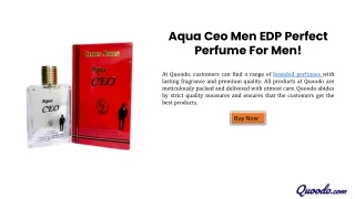 aqua ceo men edp perfect perfume for men