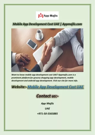 Mobile App Development Cost UAE Appmajlis