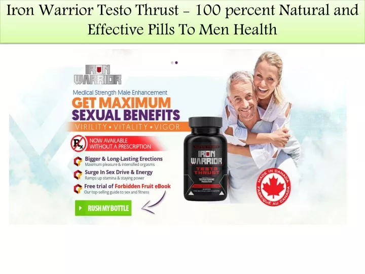 iron warrior testo thrust 100 percent natural