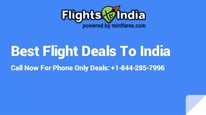 best flight deals to india