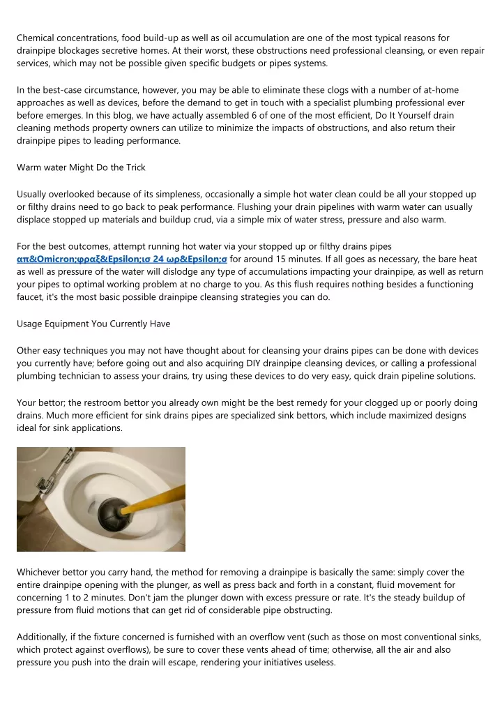 chemical concentrations food build up as well