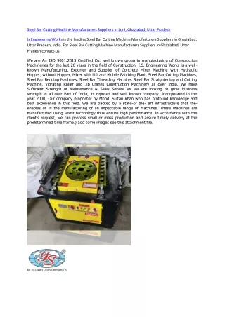 steel bar cutting machine manufacturers suppliers