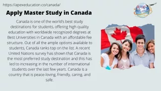 Apply Master Study in Canada