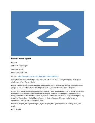 business name ziprent