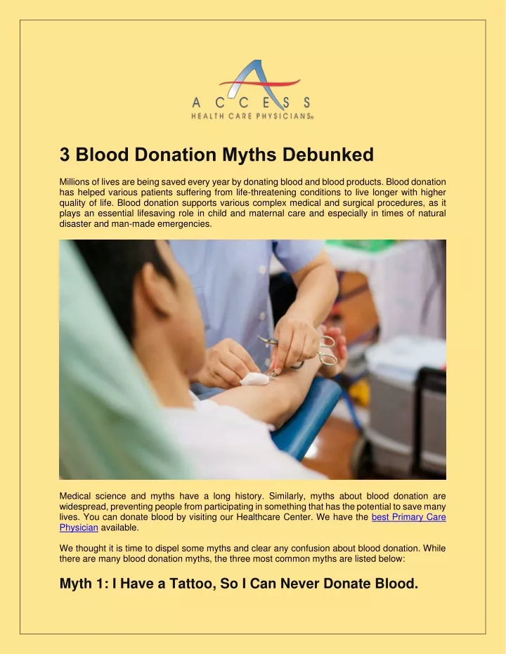 3 blood donation myths debunked millions of lives