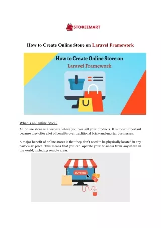 How to Create Online Store on Laravel Framework