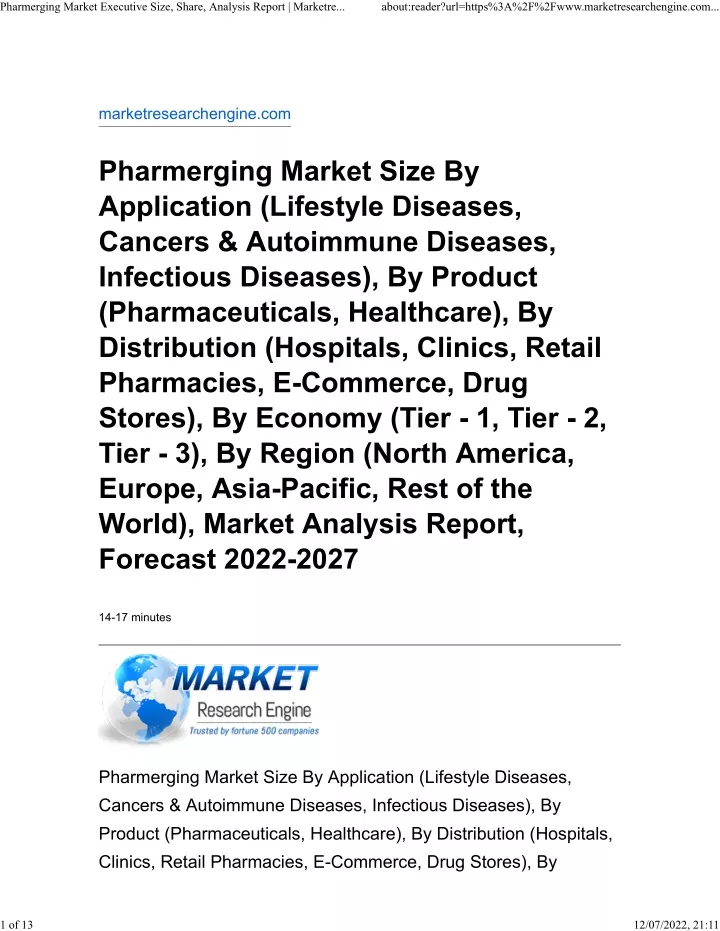 pharmerging market executive size share analysis