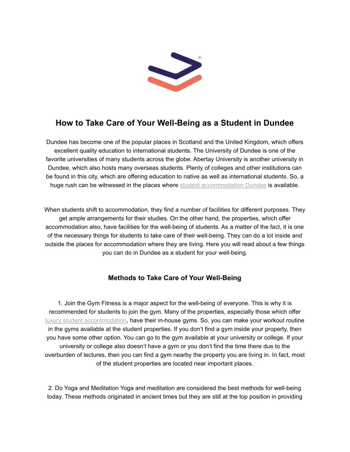 how to take care of your well being as a student