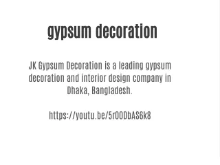 gypsum decoration
