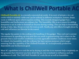 What Is ChillWell Portable AC
