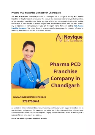 Pharma Franchise in India Chandigarh